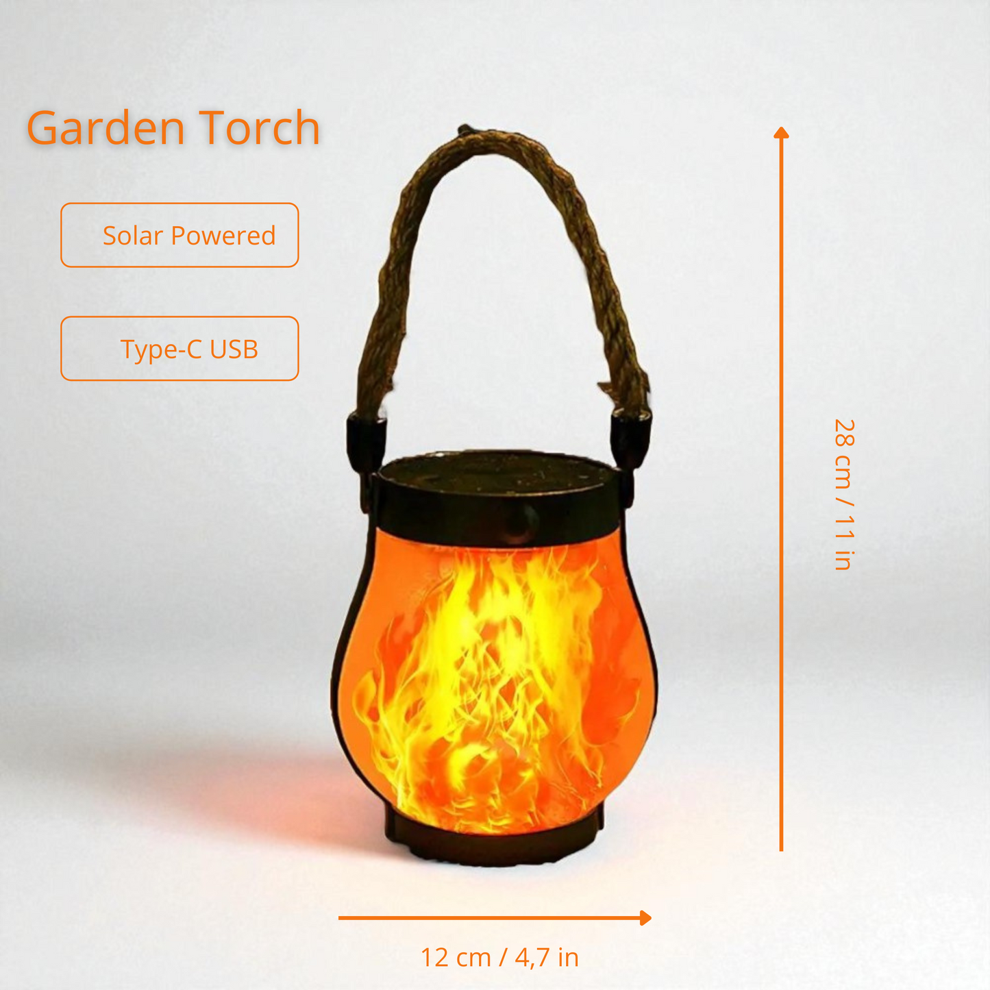 SolarFlame™ Garden Torch